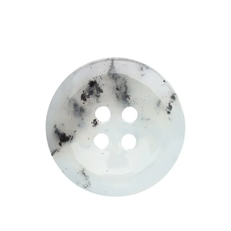 Natural Jade Four Hole Buttons for Fashion Cheongsam Tangzhuang 2pcs