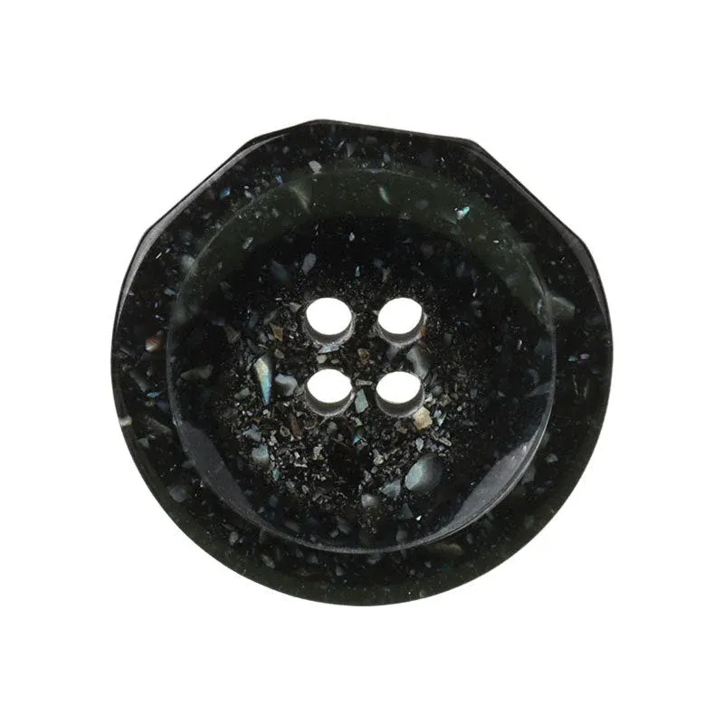 15/17.5/20/23/25/28mm Black White Resin Rock Four Hole Buttons for Trench Coats 12pcs Black