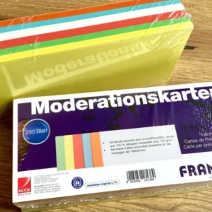 Moderationskarten 10x20cm 250Bl. 6 Farben - Polly Paper - Umweltfreundliche Schreibwaren in Berlin