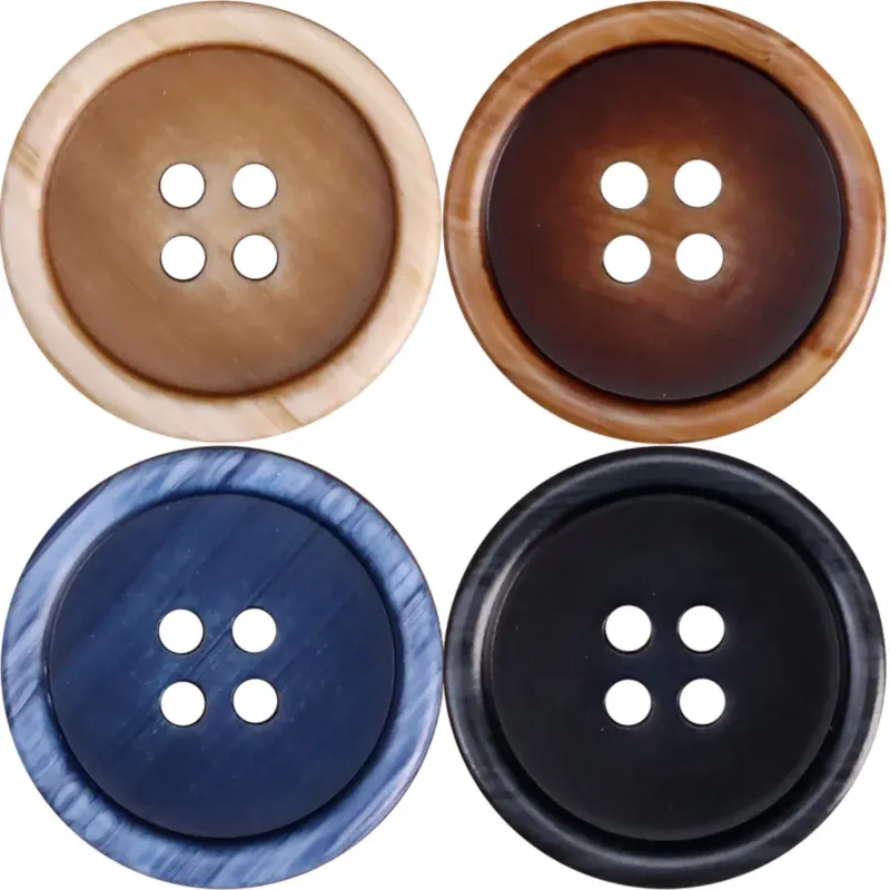 15-25mm Resin Double-Sided Buttons for Men's Workwear Jacket 50 Pack