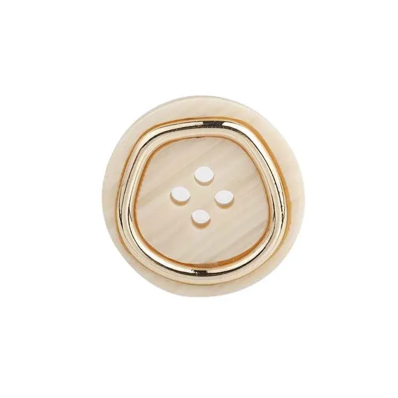 4-Hole Metal-Resin Combo Buttons for Men’s Suits Pants 40-Pack Beige