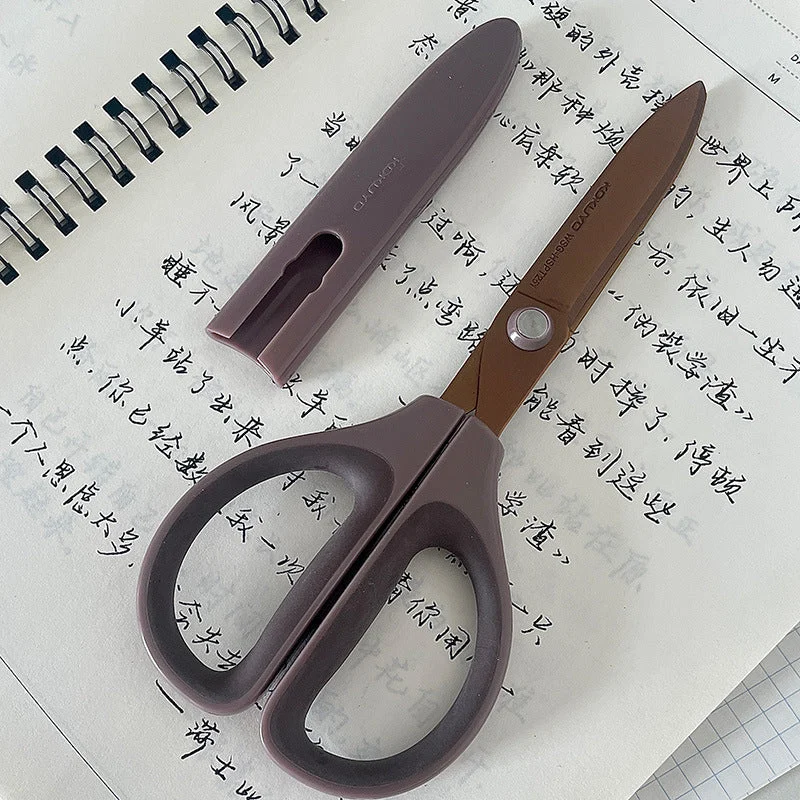 KOKUYO SAXA Titanium-Coated Scissors | Safe, Portable & Multi-Purpose | 172×76mm | WSG-HSPT251 Dark Pink