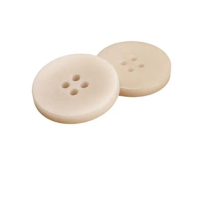 Natural Fruit Shell Flat 4-Hole Buttons Set of 20 – Black Beige Coffee Beige