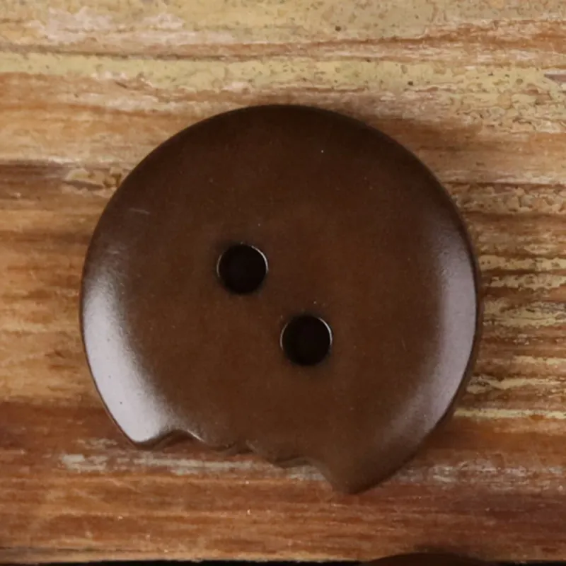 Irregular Edge Natural Seed Buttons 2-Hole | Pack of 20 Brown