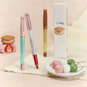 TANOOCI Wagashi Japanese Sweets Gel Pen | Magnetic Cap | 0.5mm Bullet Tip Black Ink | Includes 2 Refills