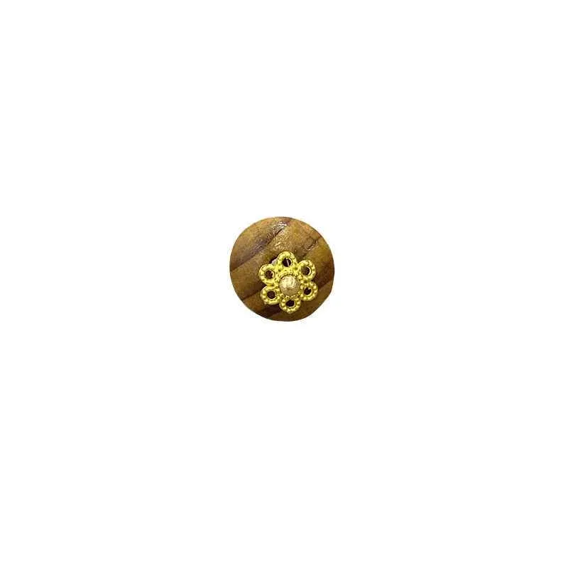 10mm Chinese Ethnic Hanfu Qipao Flat Round Wooden Buttons 20pcs