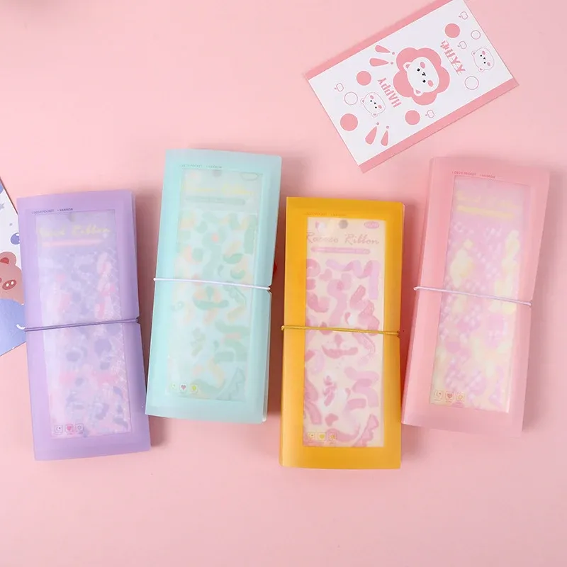 Macaron Sticker Storage Album – 4-Color Set 30 Pockets