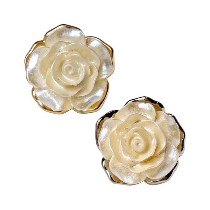 18/23MM Vintage Rose Coat Metal Decorative Buttons 12pcs
