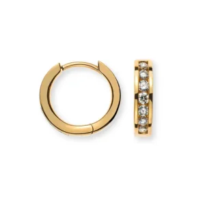 Kreolen Gelbgold 750 mit 14 Brillanten H SI 0.30 ct.