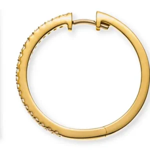 Kreolen Gelbgold 750 mit 42 Brillanten H SI 0.26 ct.