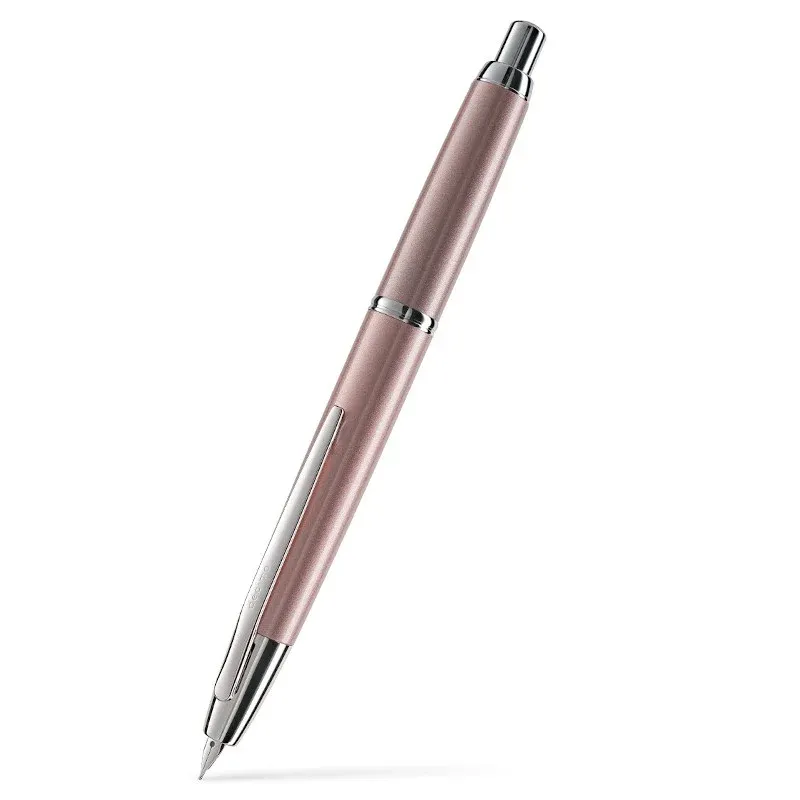 Pilot Capless Decimo Fountain Pen | 18K Gold Nib | Retractable | Aluminum Barrel | CON-40 Converter Included Pink