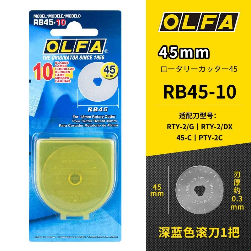 OLFA RB45-10 45mm Straight Edge Rotary Blade,10 Pack