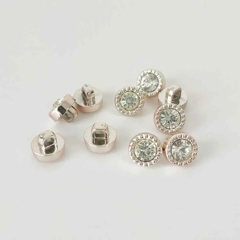 10mm Rose Gold Bead Buttons for Women's Shirts and Dresses 40PCS
