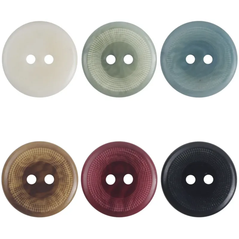 Vintage Round Polka Dot Natural Palm Fruit Corozo Buttons 10 Pack