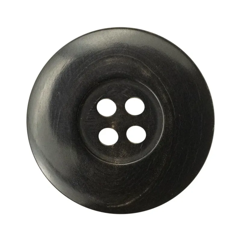 Natural Black Horn 28mm Large Buttons for Thick Woolen Coats 6pcs