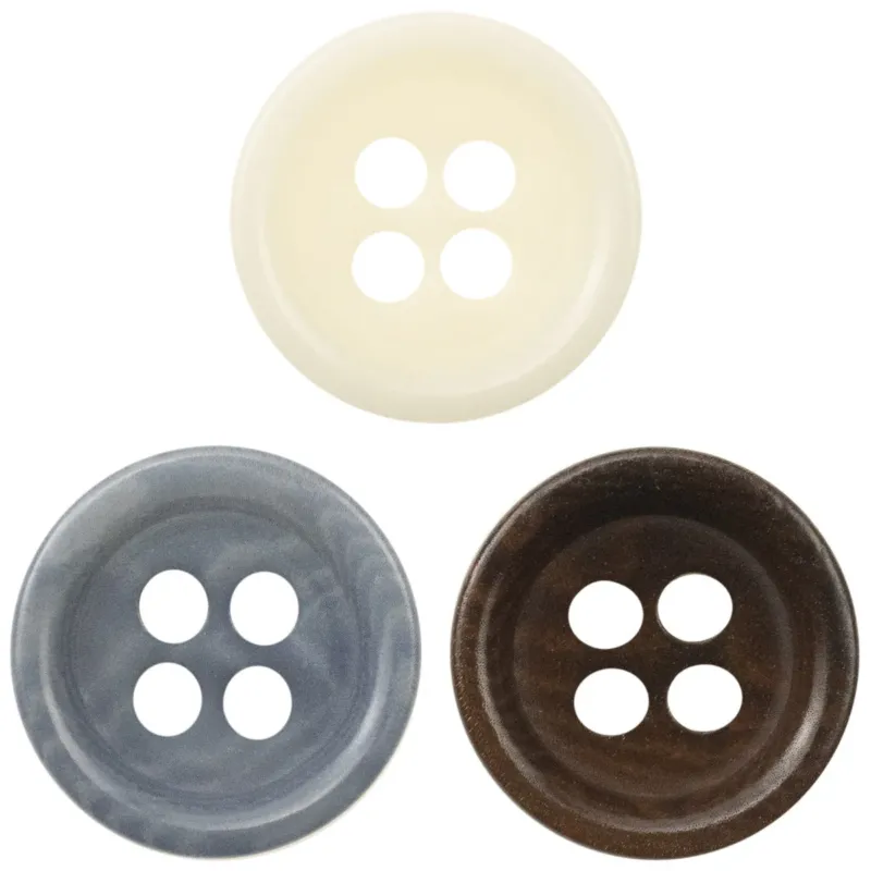 11.5mm Round Tagut Nut Buttons for Light Blue Polo Shirts -20pcs