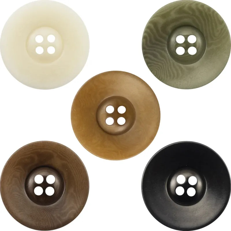 Vintage Wide-Edged Fruit Buttons for Army Green Casual Jackets 10pcs