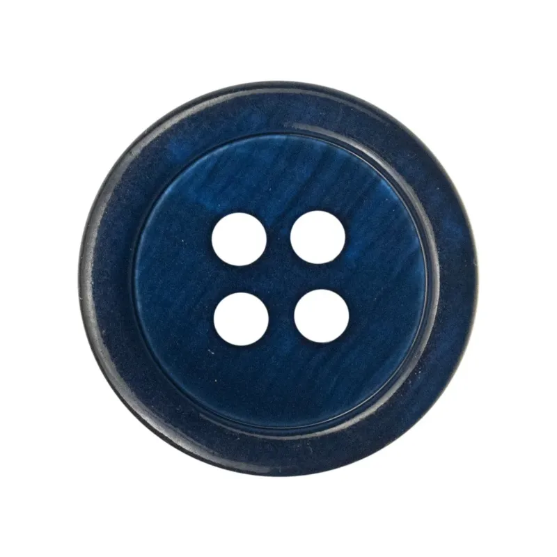 Deep Blue Shirt Pearl Shell Flat Buttons,10PCS