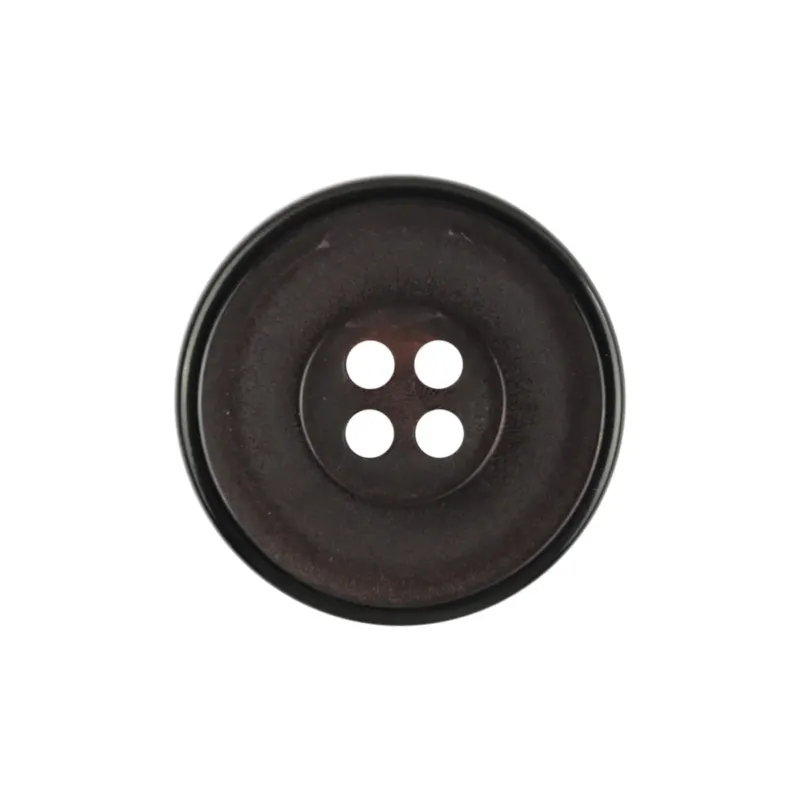 25mm Round Vintage Matte Red Natural Black Horn Buttons 10pcs