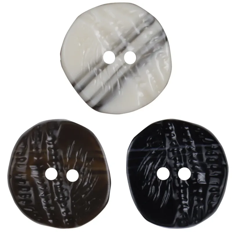 Uneven-Surfaced Palm Tree Graphic 2 Hole Resin Coat Buttons 30PCS