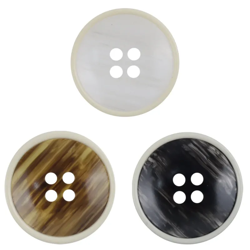 Ink Wash Black Gray Resin Buttons for Amber Skirts Casual Pants 30pcs