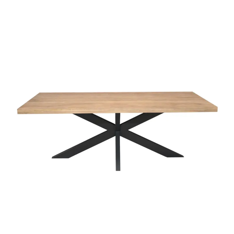 Esszimmertisch – Mangoholz, Naturfinish, Matrixgestell – Dakota | Starfurn