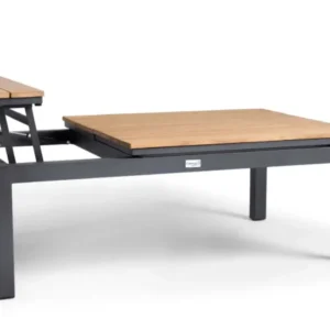 Tierra Outdoor Lounge-Tisch hochklappbar Teakholz, 120 x 80 cm