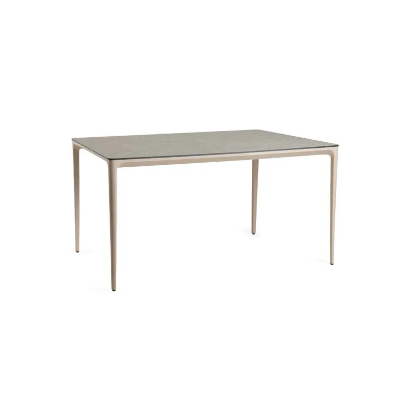 Tierra Outdoor Elegante Esstisch Trespa Ophira 160x92cm Champagner