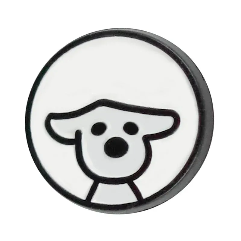 12mm Round Adorable Puppy Pattern Metal Buttons for Shirts and Knitwear 20pcs