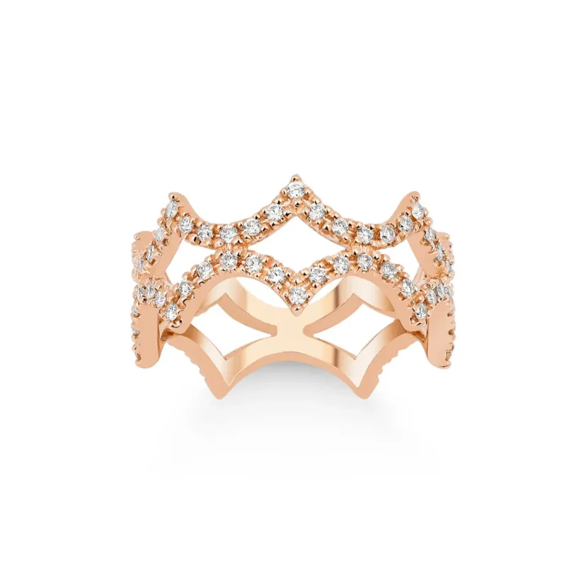 Roségold-Ring mit Diamanten - YZ0002798