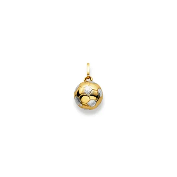 Anhänger Fussball Bicolor Gelbgold-Weissgold 750 Gold - 1556.08535/0001