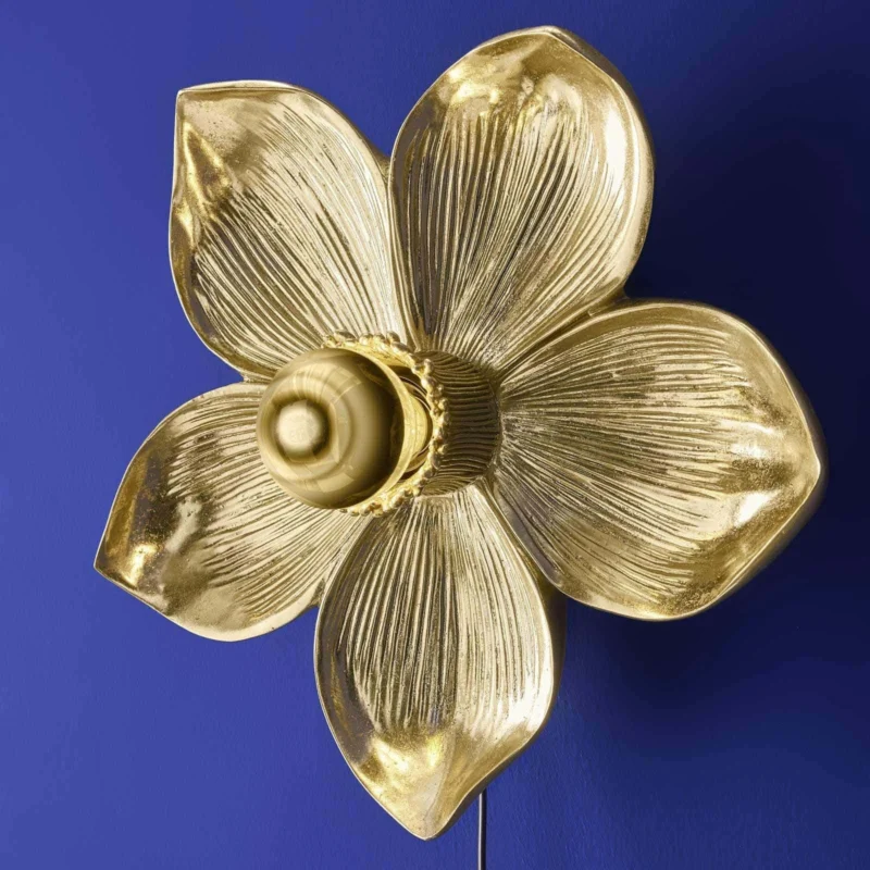 Gold Bloom Flower Wall Light by Werns