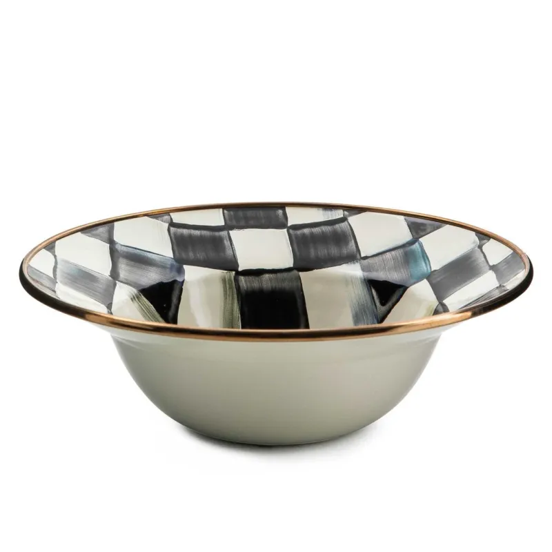 Courtly Check Enamel BREAKFAST BOWL - 19.05cm - |VESIMI Design|