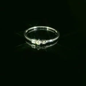 Eleganter Weissgoldring 18K mit Diamantbesatz – Ringgroesse 56, sofort lieferbar - YZ0003310
