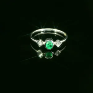 Eleganter Weissgoldring mit Diamant 0.15ct – 18 Karat Gold - YZ0003338