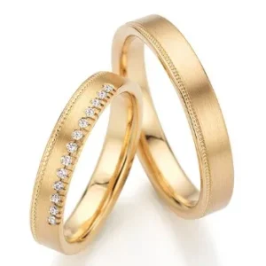 Fischer Trauringe Zeitgeist mit Diamanten - 38-07761-040/06-07761-040