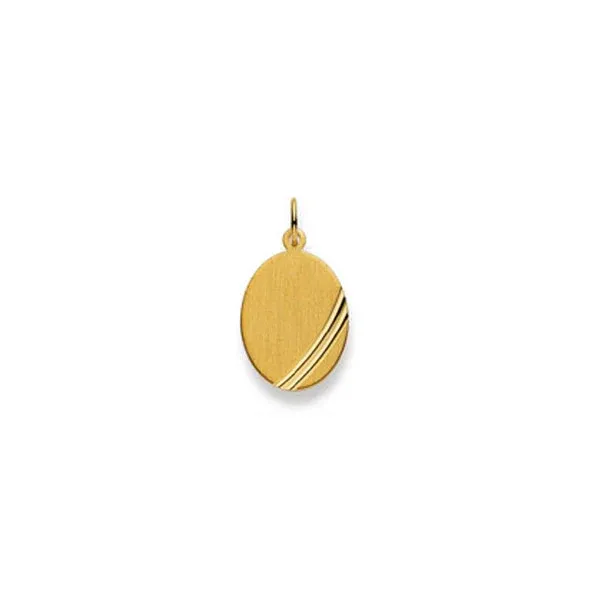 Gold-Plakette 750 Gelbgold matt/poliert – 1155.06205/0002