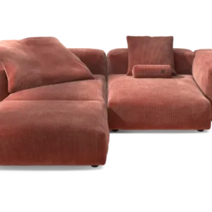 vetsak | Sofa Set 03 - Cord Velour - Brick | Modular Sofa | 3.5 Seater | Big Sofa | Corner Sofa