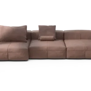 vetsak | Sofa Set 04 - Leather - Stone | Modular Sofa | 5 Seater | Big Sofa