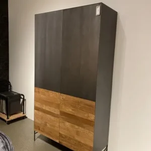 Schrank Metall Holz, Bücherschrank Holz