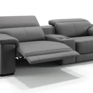 Leder 2-Sitzer Kinosofa mit einer Mittelkonsole SORA