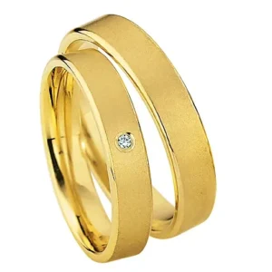 Linden Trauringe / Eheringe Altikon mit Diamant - 504/505