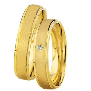 Linden Trauringe / Eheringe Bachs mit Diamant - 506/507
