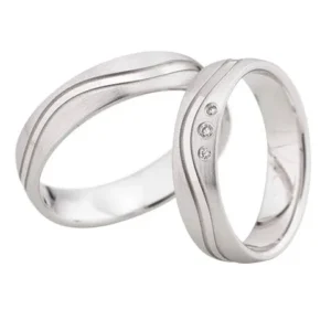 Linden Trauringe / Eheringe Brüttisellen mit Diamant 0.0600 ct. - 582/271