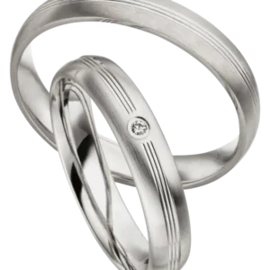 Linden Trauringe / Eheringe Bubikon aus Weissgold - 808/809