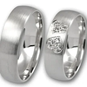 Linden Trauringe / Eheringe Buchs aus Gold mit Diamanten - 048/065