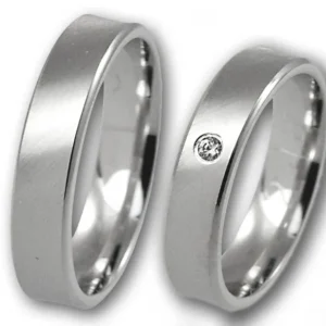 Linden Trauringe / Eheringe Dachsen mit Diamant 0.03 ct. - 246/247