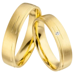 Linden Trauringe / Eheringe Pfäffikon mit Diamant W/si - 248/249