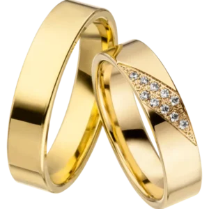 Linden Trauringe / Eheringe Oberengstringen mit 10 Diamanten 0.008 ct. - 896/897