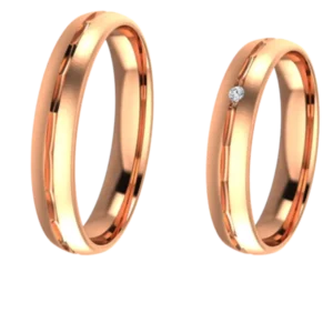 Linden Trauringe / Eheringe Thalwil mit Diamant 0.0135 ct. - 1331/1332
